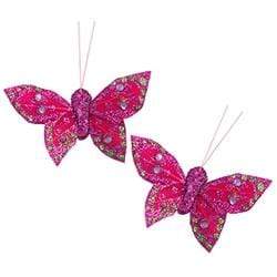 5cm Feather Glitter Butterfly (available in 6 colours)
